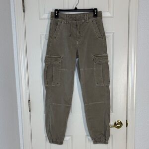 American Eagle Outfitters Women's Cargo Joggers - Olive